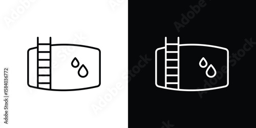 Water tank icon Logo Template. lianer pictogram set.