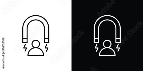 User engagement icon Logo Template. lianer pictogram set.