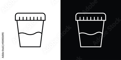Urine test icon Logo Template. lianer pictogram set.
