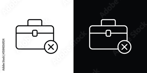 Unemployment icon Logo Template. lianer pictogram set.