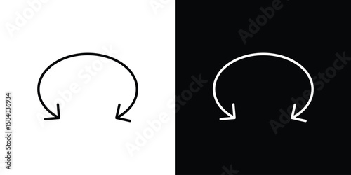 Two side icon Logo Template. lianer pictogram set.