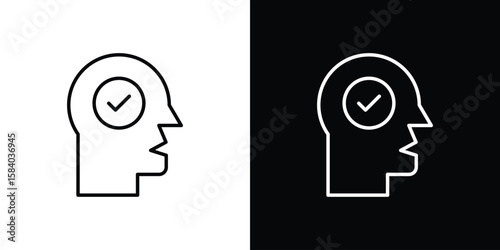 Understand icon Logo Template. lianer pictogram set.