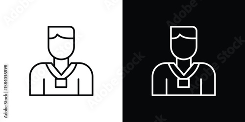 Tourist Guide icon Logo Template. lianer pictogram set.