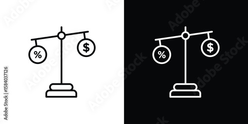Taxes icon Logo Template. lianer pictogram set.