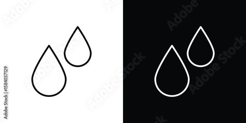 Tear drop icon Logo Template. lianer pictogram set.