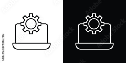 Software Engineering icon Logo Template. lianer pictogram set.