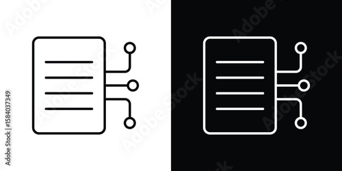 Smart contract icon Logo Template. lianer pictogram set.