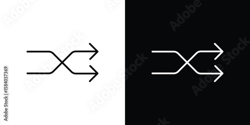 Shuffle icon Logo Template. lianer pictogram set.