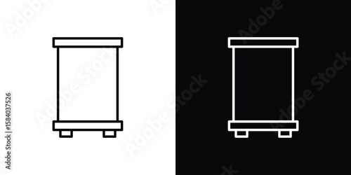 Roll up banners icon Logo Template. lianer pictogram set.
