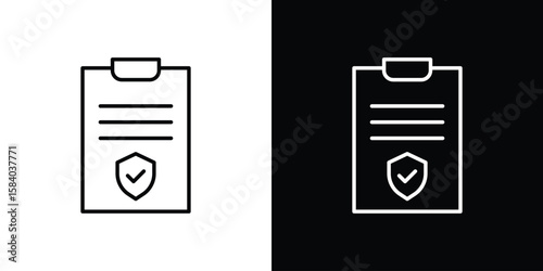 Policy icon Logo Template. lianer pictogram set.