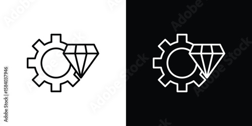 Operational excellence icon Logo Template. lianer pictogram set.