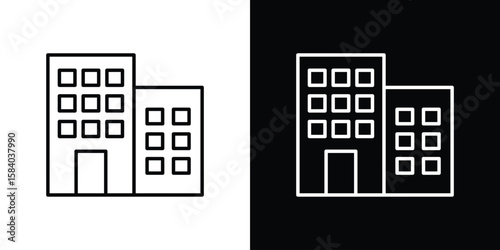 Foto Office block icon Logo Template. lianer pictogram set.