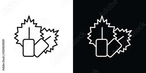 Mint gum icon Logo Template. lianer pictogram set.