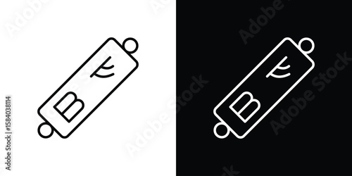 Mezuzah icon Logo Template. lianer pictogram set.