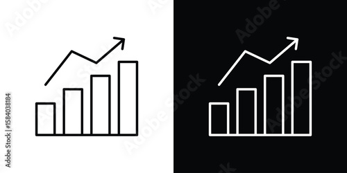 Marketing strategy icon Logo Template. lianer pictogram set.