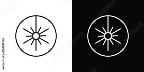 Laser beam icon Logo Template. lianer pictogram set.