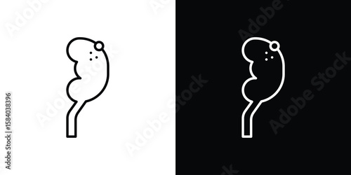 Kidney disease icon Logo Template. lianer pictogram set.