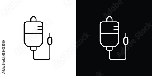 Intravenous icon Logo Template. lianer pictogram set.