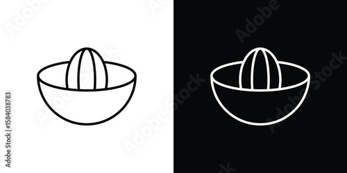 Hand Juicer icon Logo Template. lianer pictogram set.