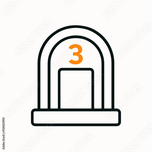 Level 3 Entry Gate Icon for Platform Game