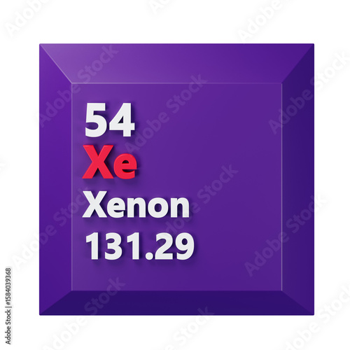 Xenon 3D Periodic Table Icon
