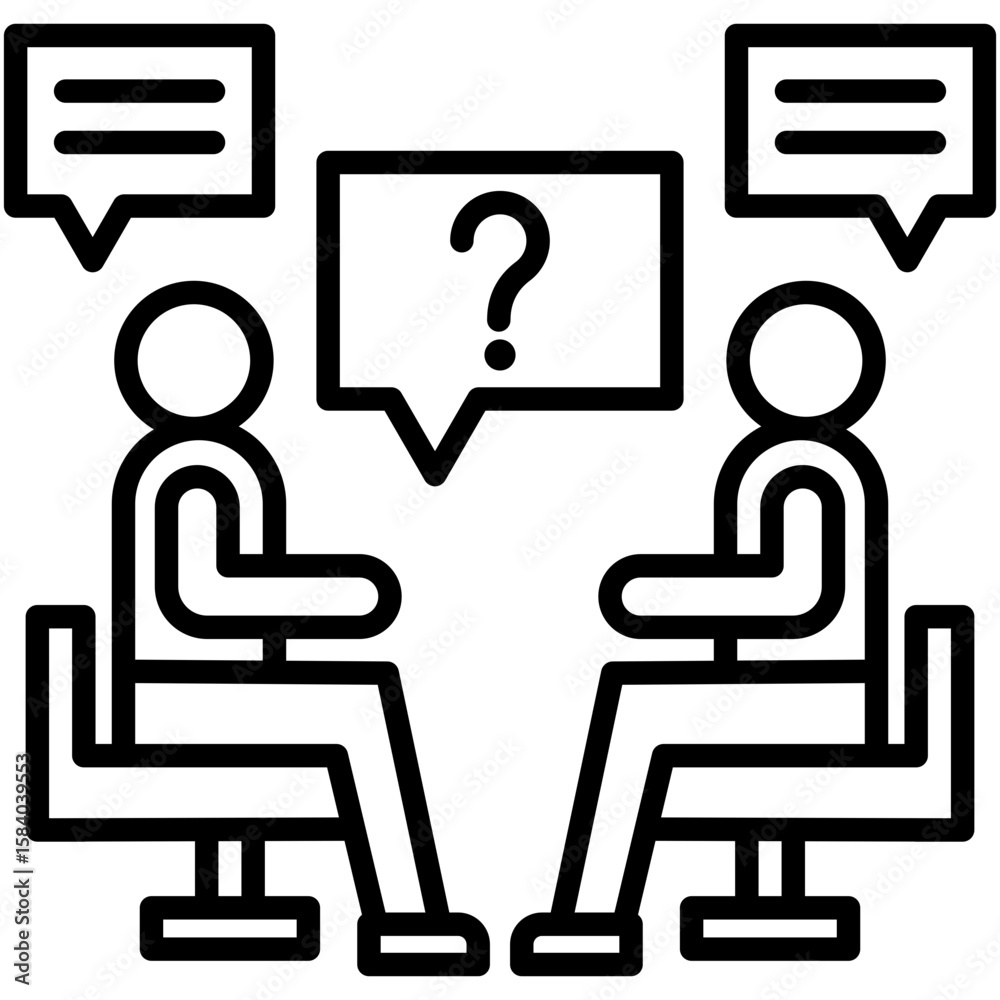 Obraz premium Interview Icon