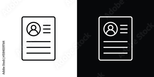 Criminal record icon Logo Template. lianer pictogram set.