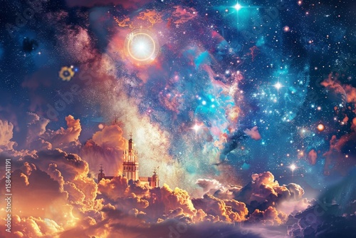 Cosmic Galaxy Fantasy Scene
