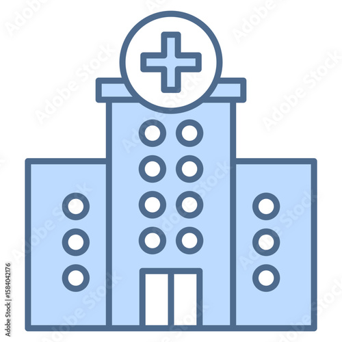 Hospital Blue Icon Element For Design
