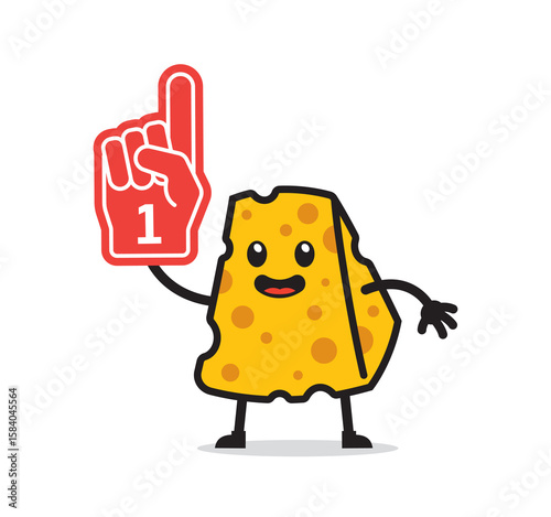 cheese mascot character vector design