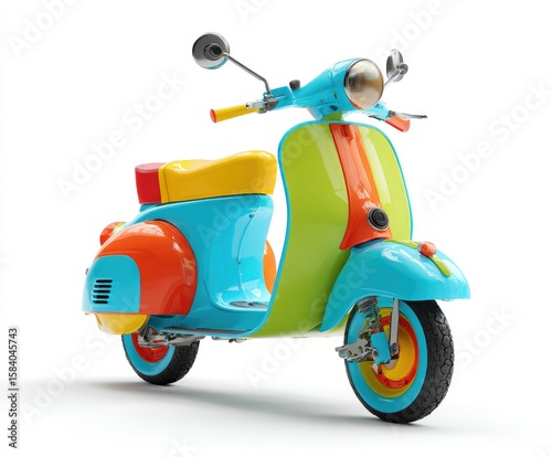 Vibrant colorful scooter (1)