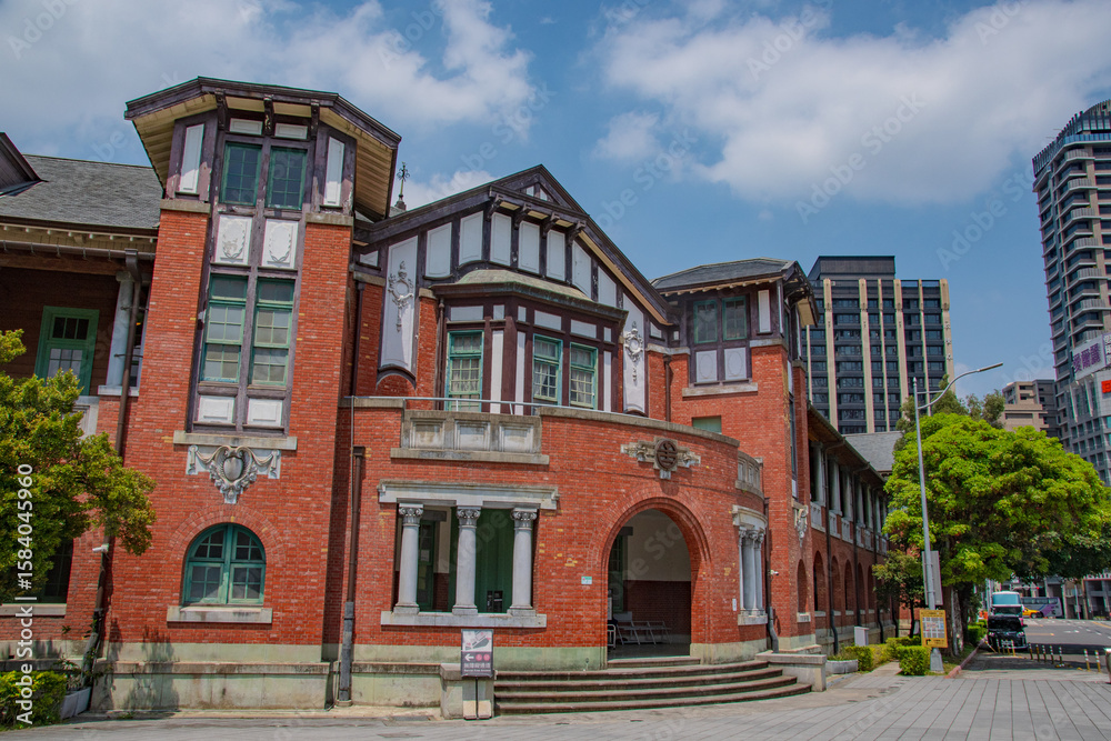 Naklejka premium old houses in the city