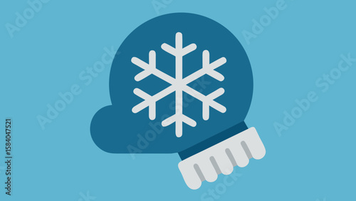 Examine a Single Perfect Snowflake Resting on a Woolen Mitten