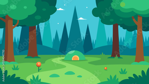 Discover a Small Peaceful Glade in the Middle of a Bustling Forest
