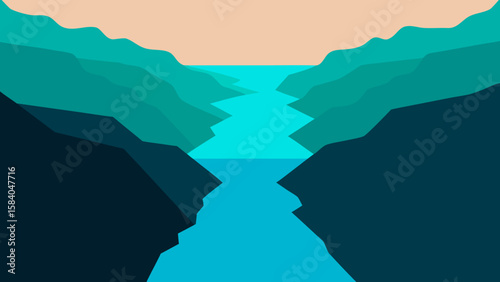 Discover a Steep Rocky Gorge with a Raging River at the Bottom