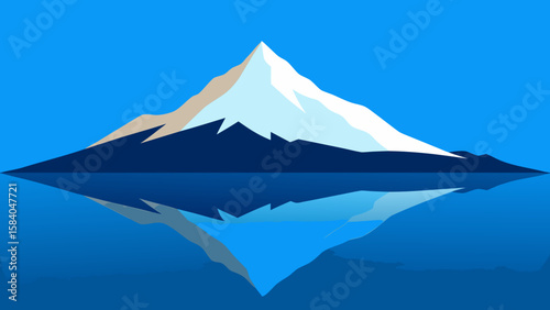 Witness a Snow Capped Mountain Peak Reflected Perfectly in a Lake