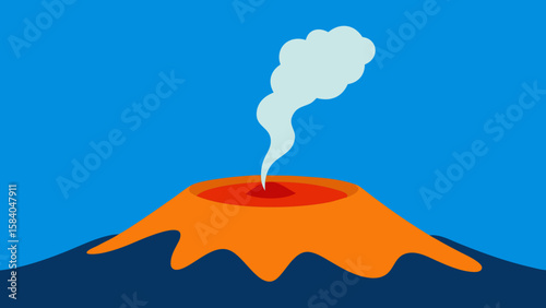 A Volcanic Crater That Is Still Smoking Slightly And Smelling Strongly Of Sulfur