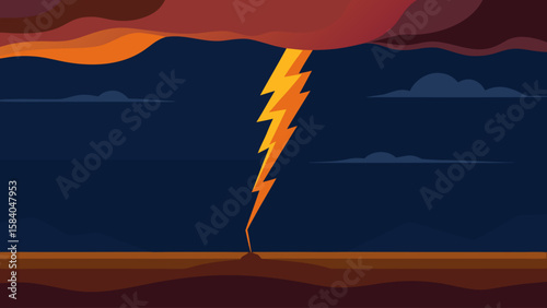 Heat Lightning Flashing Silently On The Horizon During A Warm And Humid Summer Night