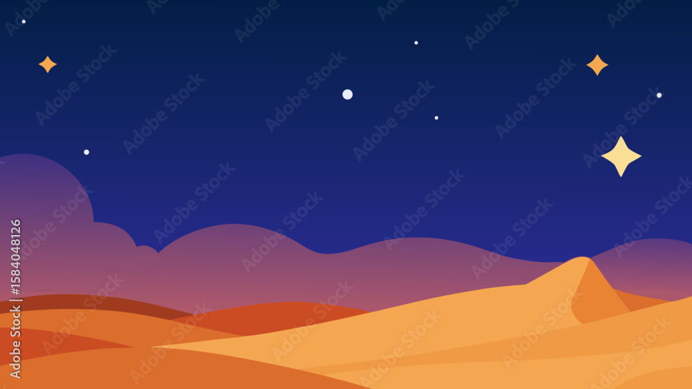 Fototapeta premium Witness the Immense Star Filled Sky Over a Silent Empty Desert