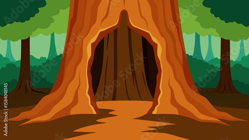 Explore the Interior of an Ancient Hollow Redwood Tree Chamber