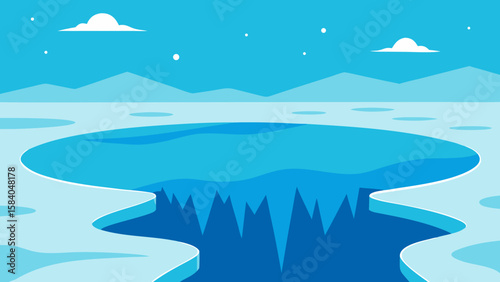 Listen to the Loud Sharp and Echoing Sound of Ice Cracking