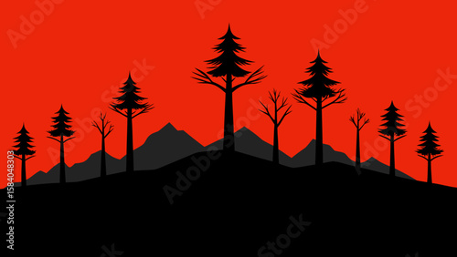 Observe the Stark Treeline Where a Forest Gives Way to Barren Mountains