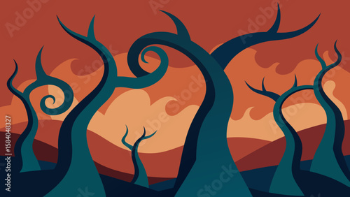 Observe the Strange Twisted Shapes of Trees in a High Timberline Forest