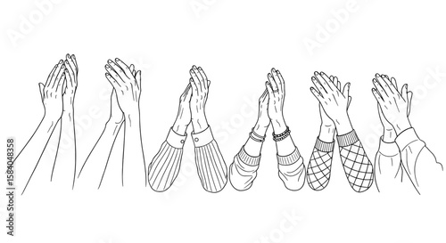 Applause A Collection of Hand Clapping Line Art
