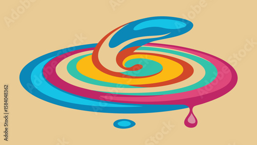 Observe the Swirling Colorful Patterns of Oil on a Puddle Surface