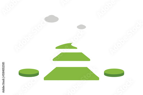 Flat Garden Path With Stepping Stones