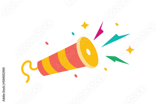 Exploding Birthday Cannon With Zigzag Paper