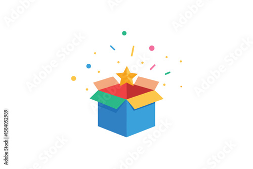 Exploding Surprise Box With Confetti And