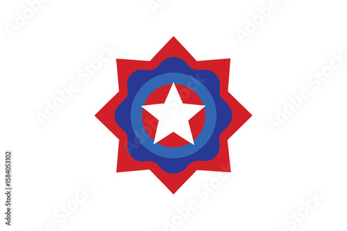 Decorative Star Medallion With Layers Of Re