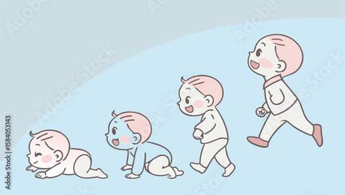 Baby development stages crawling to walking progression infant growth